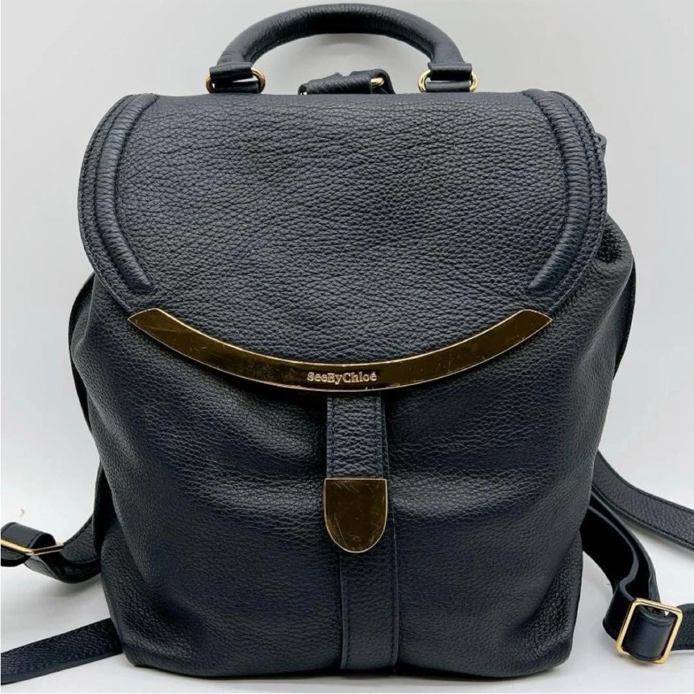 See By Chloe Navy Leather Patch